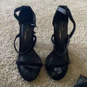 Sexy Black open toe heels